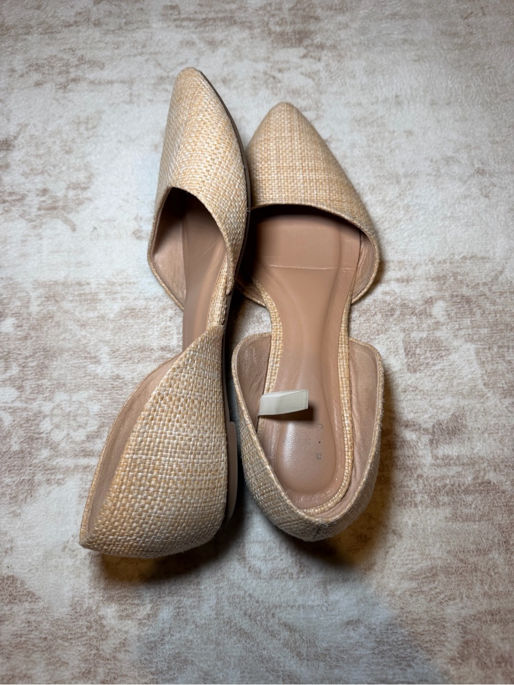A New Day Julie Beige Pointed Toe D’Orsay Ballet Flats Women’s 8 - Picture 5 of 9